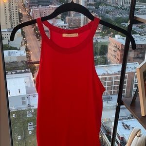 Red Zara body suit with snaps